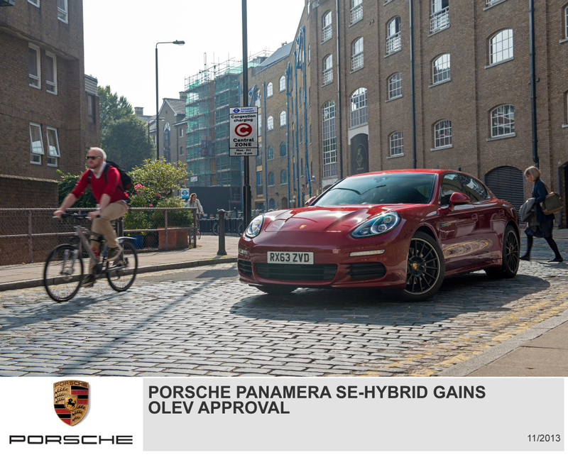 Illustration for article titled New Porsche Panamera S E-Hybrid Gains OLEV Approval